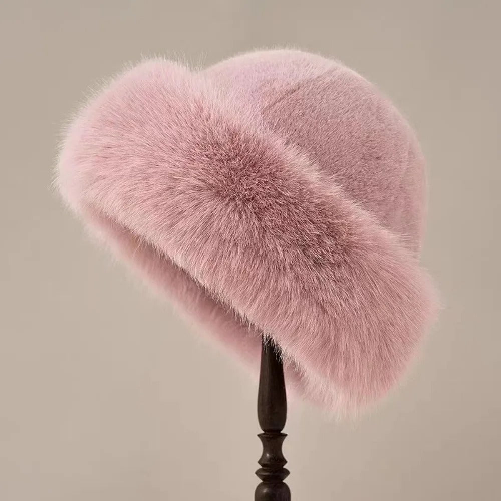 Velvet Frost Fluffy Hat