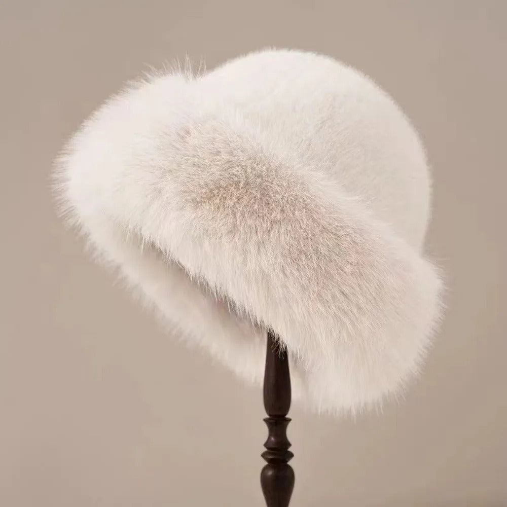 Velvet Frost Fluffy Hat