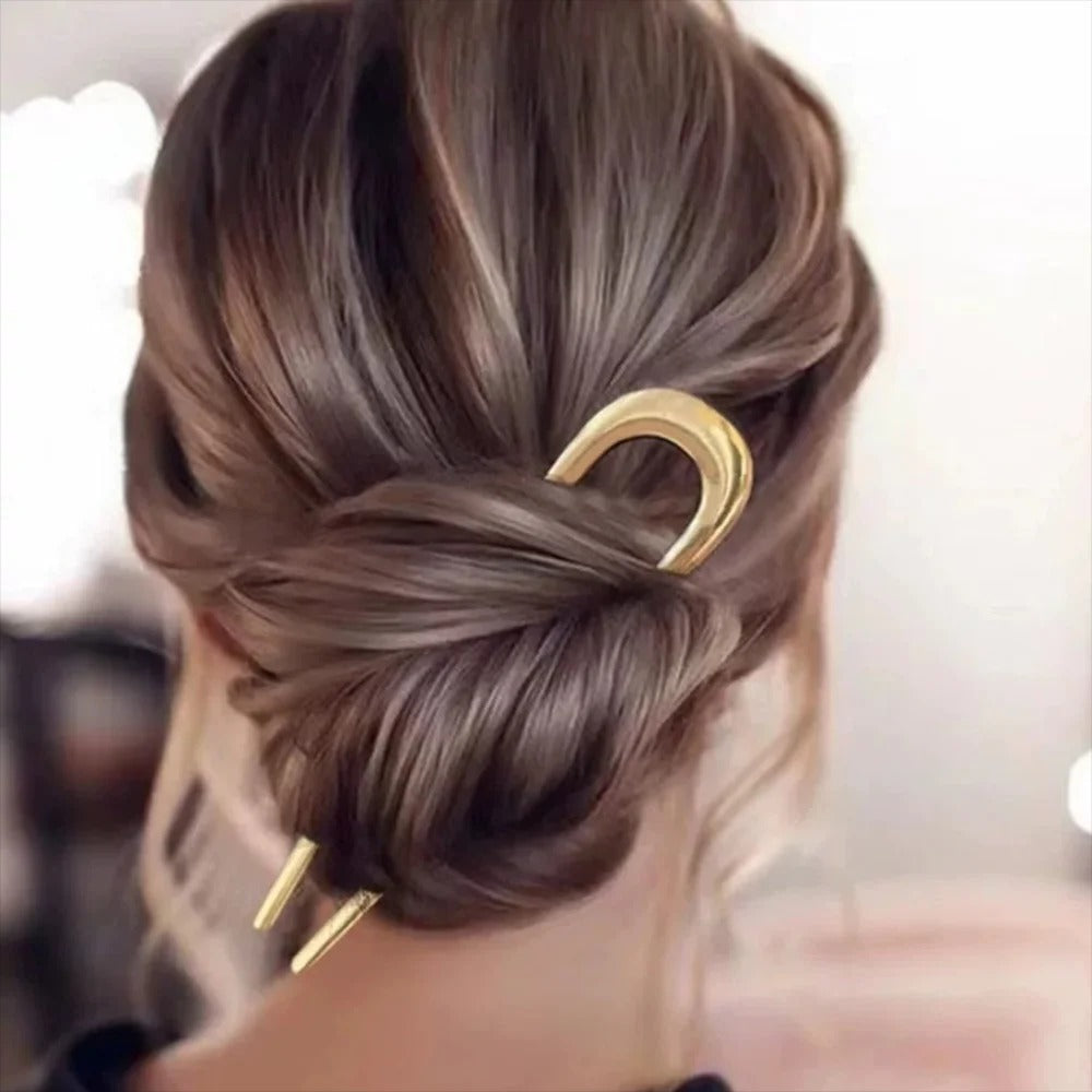 Sculpted Gold Hair Fork