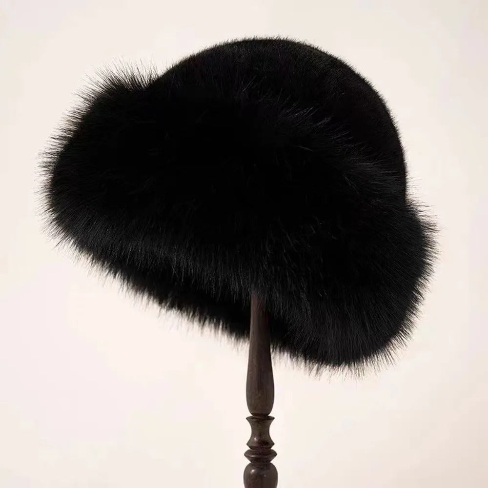 Velvet Frost Fluffy Hat