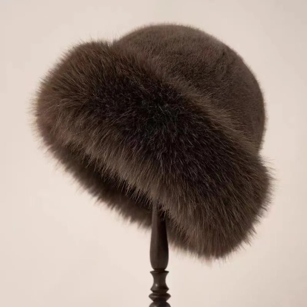 Velvet Frost Fluffy Hat